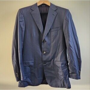 Ermenegildo Zegna Size IT 52R Sport Coat Blue Small Houndstooth